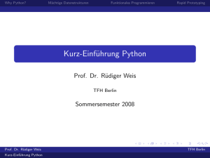 Kurz-Einführung Python