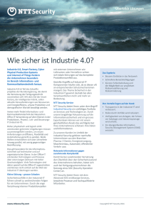 Wie sicher ist Industrie 4.0?