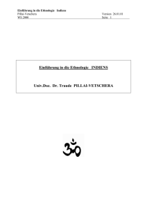 Einführung in die Ethnologie INDIENS Univ.Doz. Dr