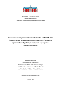 Orale Immunisierung mit rekombinanten Escherichia coli NISSLE