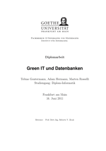 Green-IT und Datenbanken