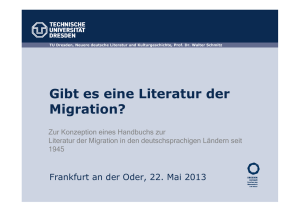 Gibt es eine Literatur der Migration?