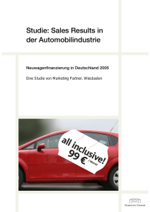 Studie: Sales Results in der Automobilindustrie