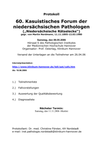 Protokoll - Klinikum Region Hannover