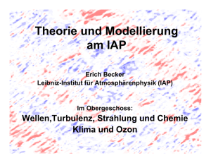 Prof. Becker - Leibniz-Institut für Atmosphärenphysik