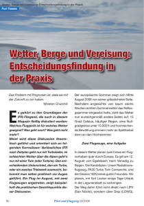 Wetter, Berge und Vereisung: Entscheidungsfindung in der Praxis