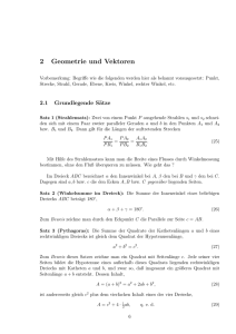 2 Geometrie und Vektoren