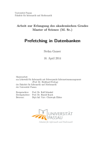 Prefetching in Datenbanken