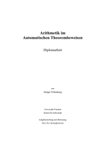 Arithmetik im Automatischen Theorembeweisen