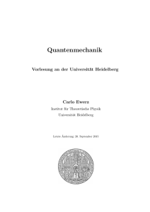 Vorlesungsnotizen - Institut für Theoretische Physik