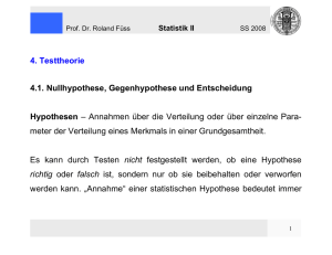 Statistik II