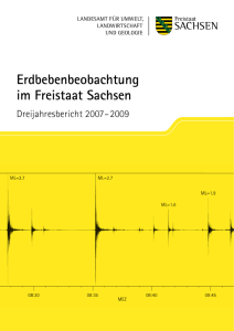 Erdbebenbeobachtung im Freistaat Sachsen