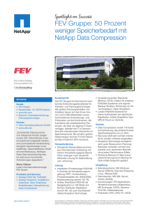 FEV Gruppe: 50 Prozent weniger Speicherbedarf mit NetApp Data