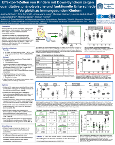 Effektor-T-Zellen von Kindern mit Down