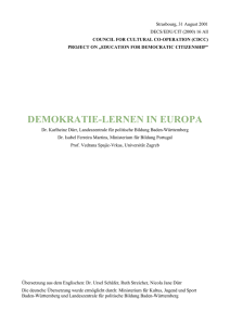 DEMOKRATIE-LERNEN IN EUROPA - Bundeszentrale für politische