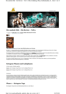 Ketogene Phasen und Ladephasen Phase 1