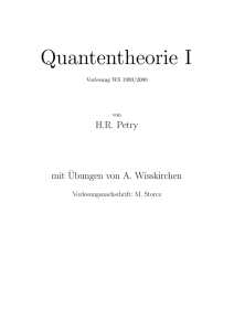 Quantentheorie I