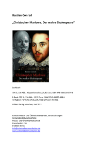 Bastian Conrad „Christopher Marlowe. Der wahre Shakespeare“