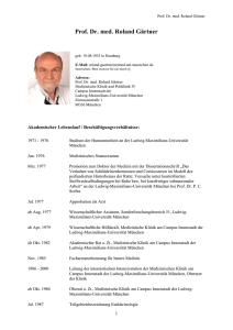 Prof. Dr. med. Roland Gärtner