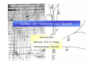 Aufbau der Hadronen aus Quarks