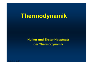 Nullter und Erster Hauptsatz der Thermodynamik