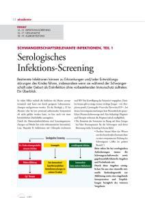 Serologisches Infektions-Screening
