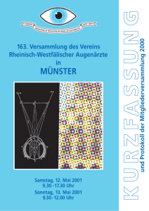 Abstract der 163. Versammlung in Münster