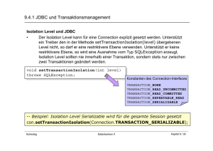 9.4.1 JDBC und Transaktionsmanagement
