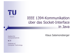 IEEE 1394-Kommunikation über das Socket