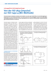 Von der ISO 7637 (Impulse) zur ISO 11452-4 (BCI Methode)