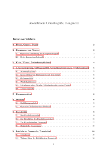 Geometrische Grundbegriffe, Kongruenz