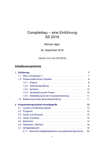 Compilerbau – eine Einf¨uhrung SS 2016 - Benutzer