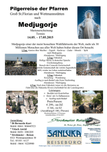 Pilgerfahrt nach Medjugorje 2015 neu