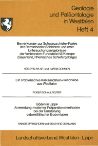 Geologie und Paläontologie in Westfalen