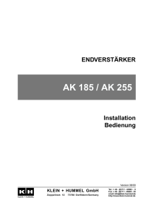 AK 185 / AK 255 - Neumann KH line