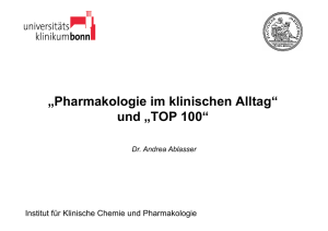 „Pharmakologie im klinischen Alltag“ und „TOP 100“