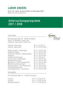 Untersuchungsprogramm 2017 / 2018