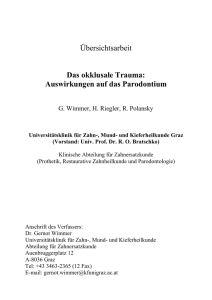 Das okklusale Trauma - Österreichische Gesellschaft für