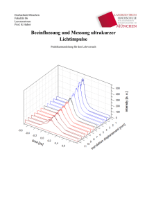 Beeinflussung und Messung ultrakurzer Lichtimpulse