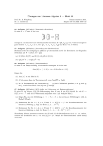 Ubungen zur Linearen Algebra 2 — Blatt 11