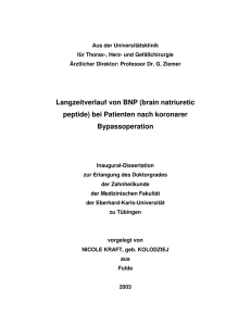 Langzeitverlauf von BNP (brain natriuretic