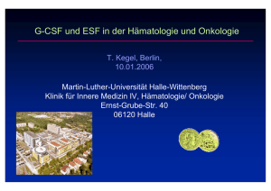 G-CSF und ESF in der Hämatologie und Onkologie