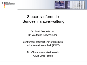 Dr. Wolfgang Schwegmann - eGovernment