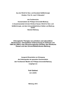 Chirurgische Therapie von primären und