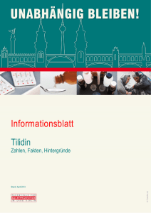 Informationsblatt Tilidin - Fachstelle für Suchtprävention Berlin