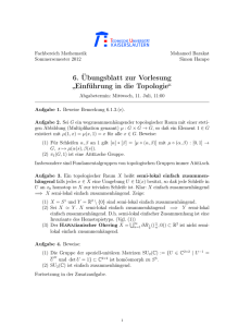 Blatt 6 - Fachbereich Mathematik