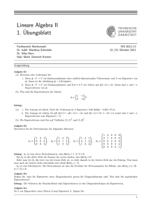 Lineare Algebra II 1.¨Ubungsblatt