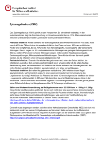 Zytomegalievirus (CMV) - Europäisches Institut für Stillen und