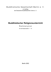 Rahmenplan - buddhistischer Religionsunterricht