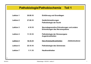 Pathobiologie/Pathobiochemie Teil 1